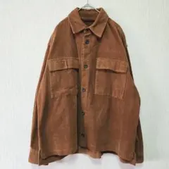 【BACK NUMBER】（M）ワッフルコーデュロイシャツ/ルーズフィット/秋春のサムネイル