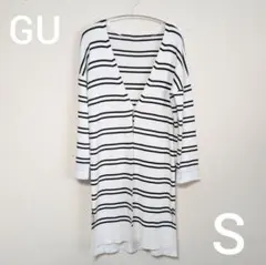 GU 長袖カーディガン Sサイズ ボーダー　ロング　レディース　カーディガン