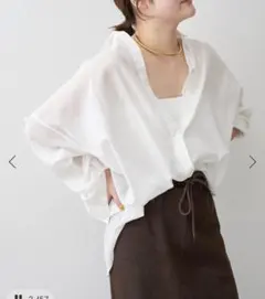 momo❣️☆アパルトモン ドゥーズィエムクラス☆ホワイトシャツ 極美品】アパルトモン ドゥーズィエムクラス BF オーバーサイズ シャツ