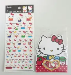 Hello Kitty 4 size STICKER アートシール 2点　キティのサムネイル