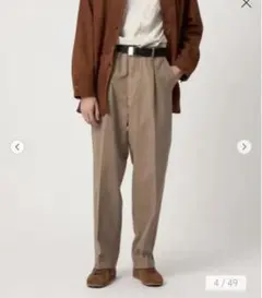 Steven Alan ブラッシュド コットン アウト ワンプリーツスラックスのサムネイル