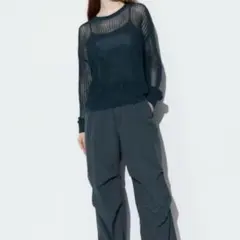 ユニクロ メッシュクルーネックセーター