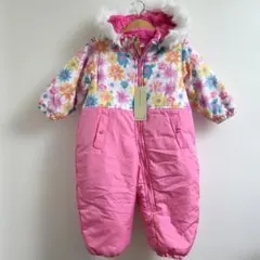 【新品】花柄アウター ジャンプスーツ 90㌢