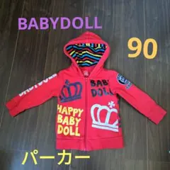 BABYDOLL☆パーカー赤★90