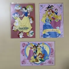 ポストカード　ディズニー　プリンセス　3枚セット