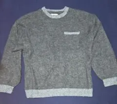 グレー ニットセーター ポケット付き