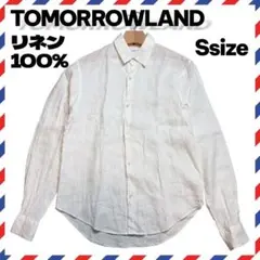 麻 リネン 100% トゥモローランド 長袖 シャツ 白シャツ 春 夏 貝ボタン