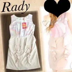Rady♡フリルスカート 総柄　プッチ柄　ワンピース　ノースリーブ
