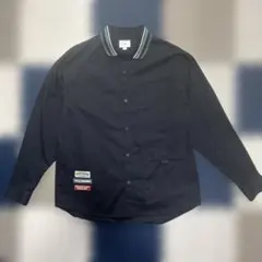 H&M 黒 長袖シャツ パッチ付き 170/92A