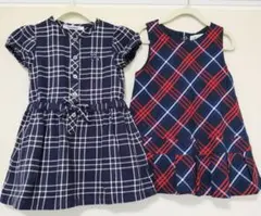 familiar チェック柄 半袖ワンピース＆H＆Mワンピースのサムネイル