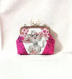 ハンドメイド がま口ポーチ ロラライハリス Tossed Ladycats - メルカリ