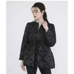 新品】M-premierBLACK ダイヤキルトフリルショートダウンコート - メルカリ