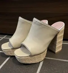 ESPERANZA スタッズ 厚底 ミュール サンダル ベージュのサムネイル