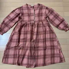 seraph チェック柄 長袖ワンピース