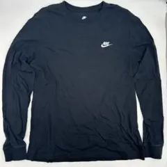 NIKE ナイキ ロンT 刺繍ロゴ ブラック XL コットン100%のサムネイル