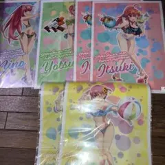 五等分の花嫁　A3クリアポスター K賞6点