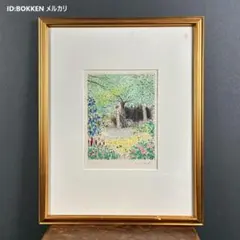 篠田桃紅「月読み」リトグラフ 直筆サイン入り 額縁入り 墨描抽象画家