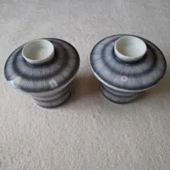 茶碗蒸し椀 2個 食器 蓋付き 昭和レトロ