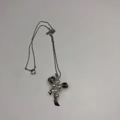 ミキモト シルバー リボンモチーフ ネックレス - メルカリ