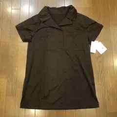 新品タグ付き　Nobila 半袖ブラウンシャツ M