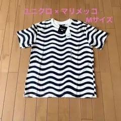 【新品タグ付】ユニクロ ×マリメッコ　Tシャツ ネイビー　Mサイズ