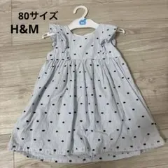 ジンボリー ワンピース 2T ハート柄 女の子 90-95相当 ベビー 水色 