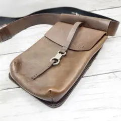 パトリックコックス PATRICK COX ショルダーバッグ ブラウン レザー