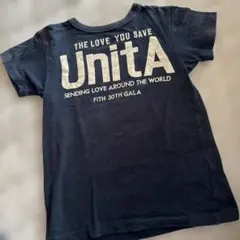UnitA プリントTシャツ 140cm ネイビーのサムネイル