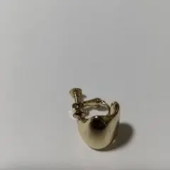 ゴールド 曲線デザイン クリップ式イヤリング