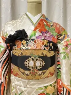 (う59) 百花ノ薫り ✦ 華やぐ大正ロマン アンティーク振袖㊗️④点セット う59) 百花ノ薫り ✦ 華やぐ大正ロマン アンティーク振袖㊗️④点