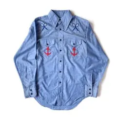 70s sears シャンブレーシャツ "両面刺繍"のサムネイル