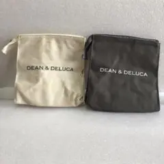 DEAN & DELUCA アイボリー グレー　ポーチ