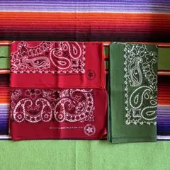 【sale!!!】③80〜90s USA製 バンダナ まとめ 3枚セット