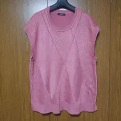 MISSEL ピンク ノースリーブ ニットベスト