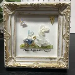 JYキラキラ様ご専用】ブルーのお花の中でお歌の練習＊シーグラスアート