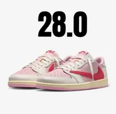 エアジョーダン 1LOW×トラヴィススコットTropicalPink29.5cm - メルカリ