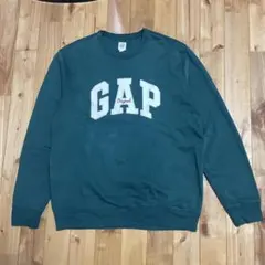 GAP ダークグリーン クルーネック トレーナー スウェット