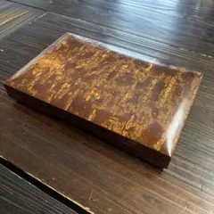 未使用 桜皮細工 樺細工 山水文 文箱 書類箱 小物入れ 藤木伝四郎商店