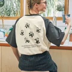 FELIX 別注ヴィンテージ加工 グラフィックプリント半袖Ｔシャツ