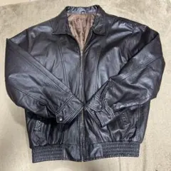 ブラウンレザーボンバージャケット