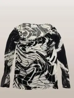 EMILIO PUCCI 総柄トップス モノトーン 長袖カットソー伊製レディース