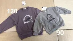 ペアマノン　裏毛トレーナー120.90 セット売り