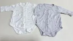 コットン製　花柄　ボディスーツ　肌着　ロンパース2枚セット