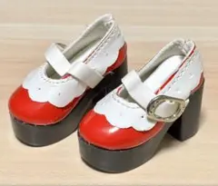 1/4ドールシューズ 白赤 ジャンク