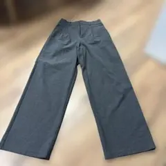 GU グレー ワイドパンツ