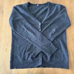 カシミア混ウールＶネックカーディガン