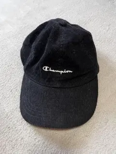 Champion ブラック コーデュロイキャップ