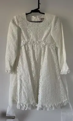 mezzo piano ホワイトレースドレス（120cm）