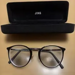 JINS ブラックフレーム メガネ(度あり)