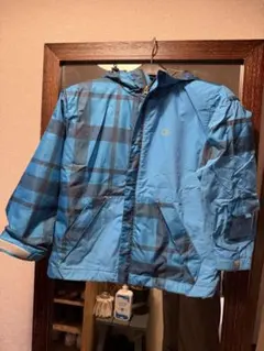 青チェックジャケットと黄パンツセット